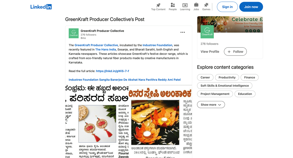 The Hans India, Eesanje, and Bharati Sarathi - Greenkraft