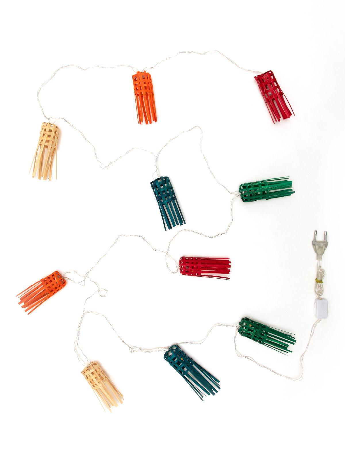 Multicoloured Frill Handcrafted bamboo String Light