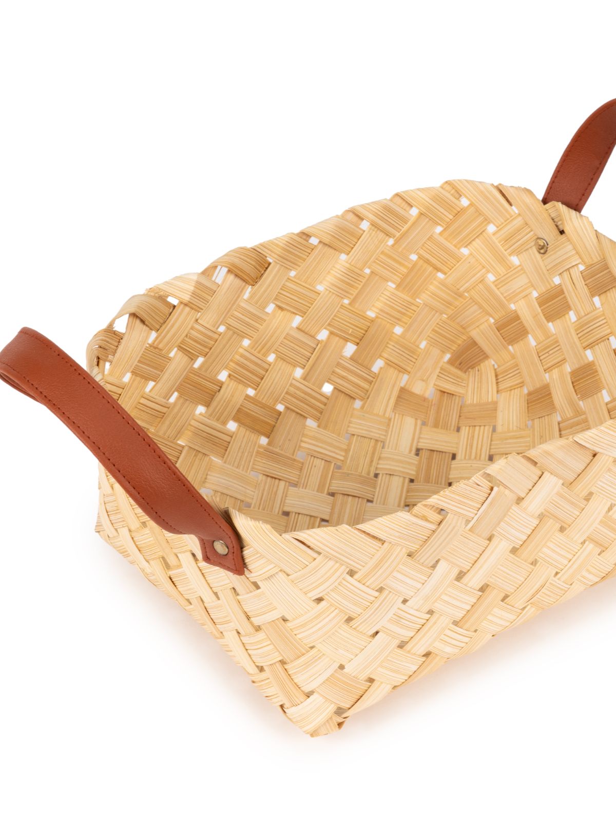 Veld Handcrafted Bamboo Basket with Handles