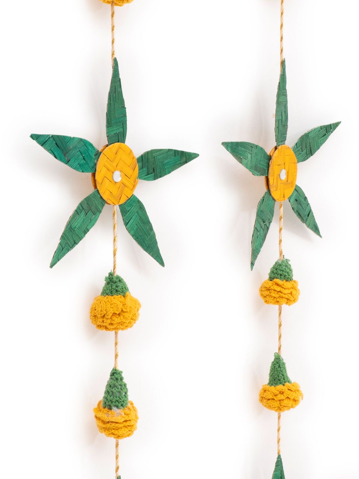 Aam Patta Handcrafted Bamboo Streamer - Set of 2