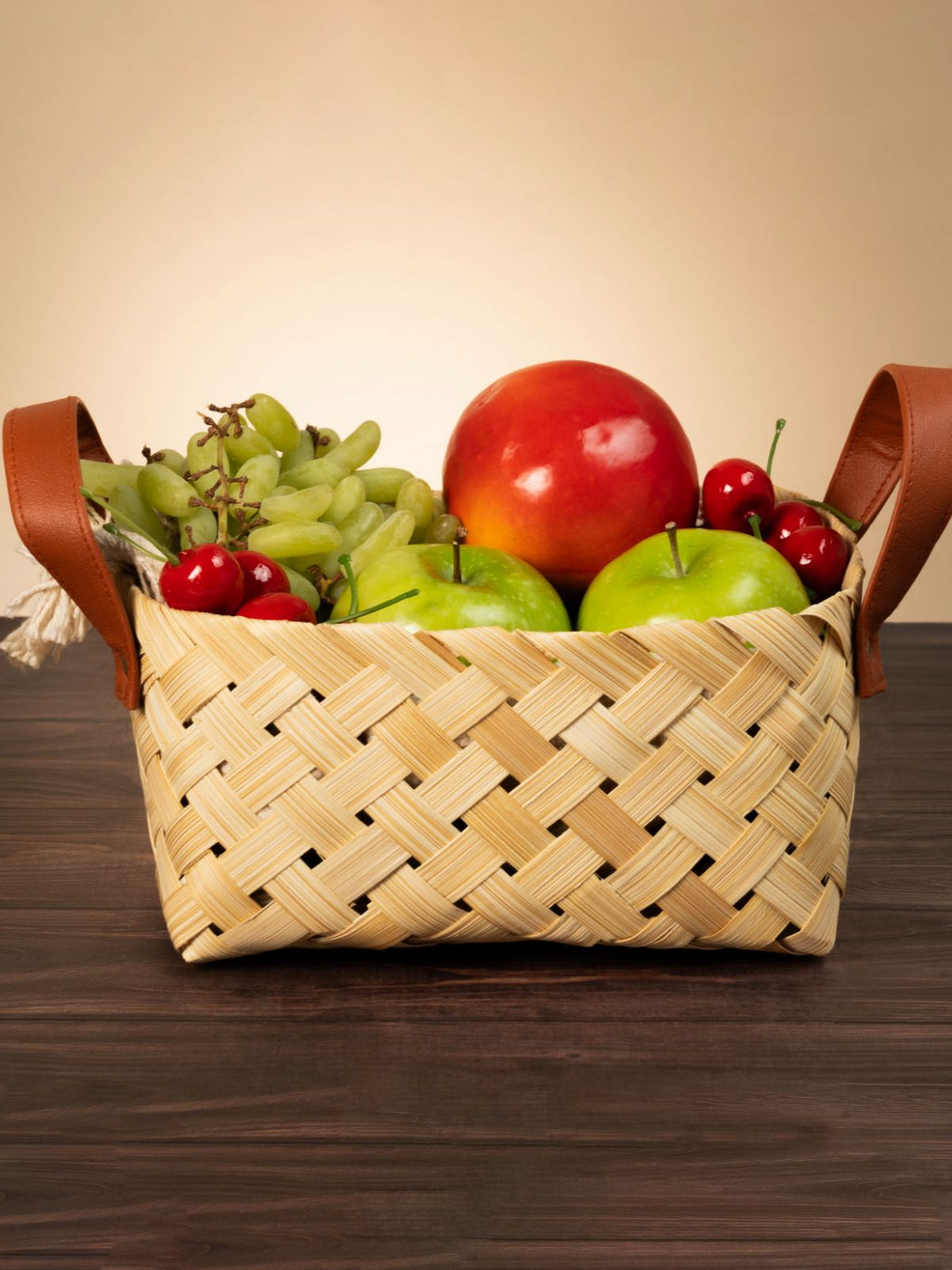 Veld Handcrafted Bamboo Basket with Handles