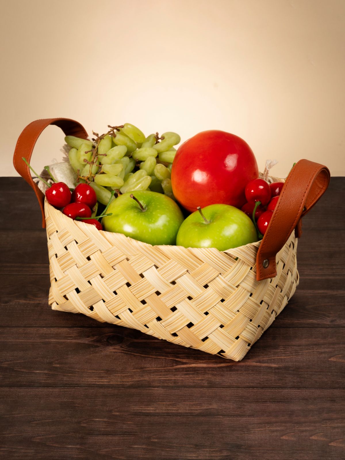 Veld Handcrafted Bamboo Basket with Handles