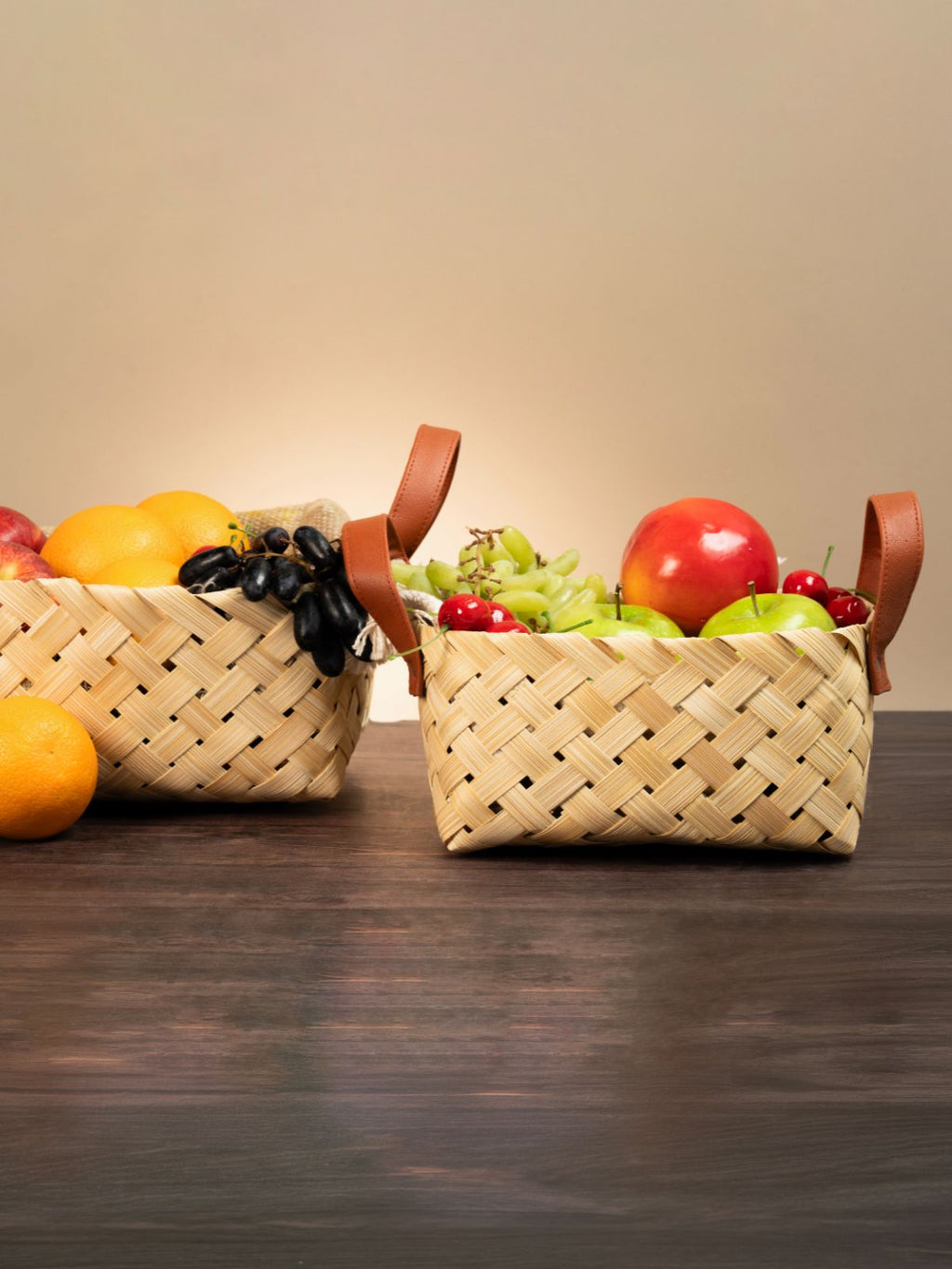 Veld Handcrafted Bamboo Basket with Handles