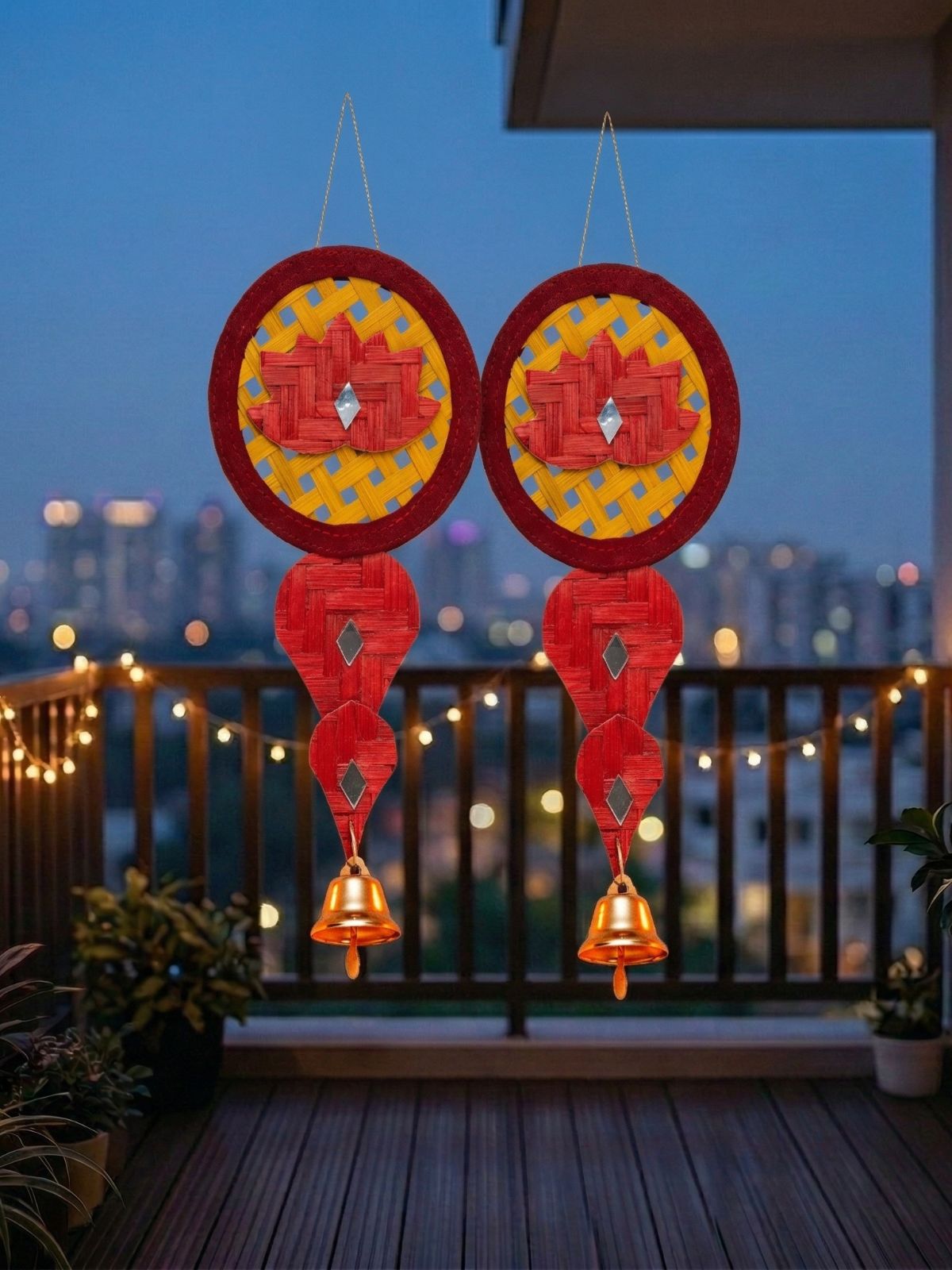 Saroj Handcrafted Bamboo Hanging- Set of 2