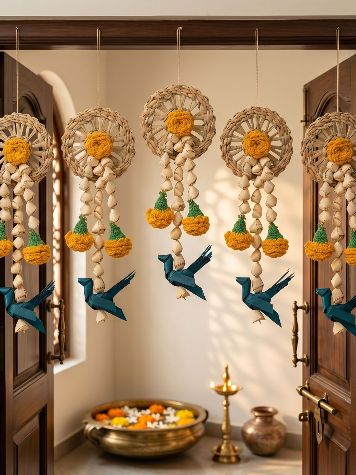 Vihang Handcrafted Chamba Hanging - Set of 2