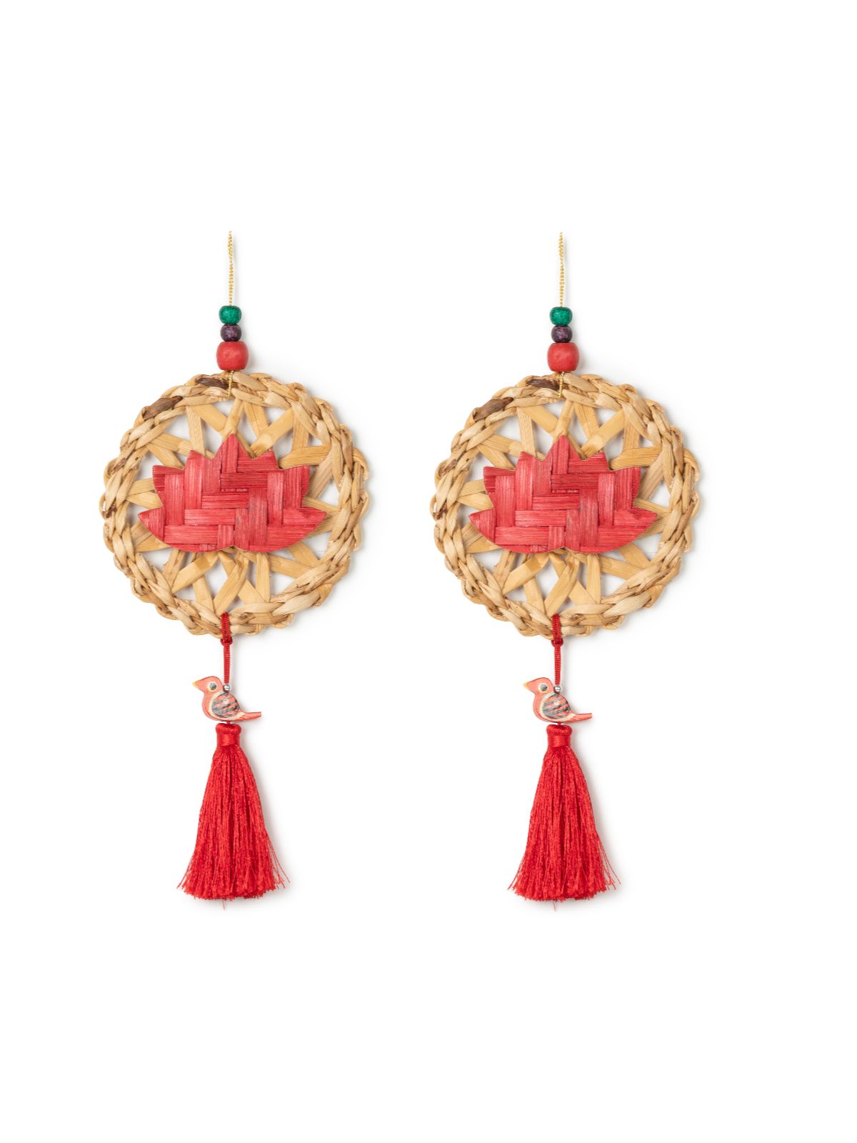 Chakra Lotus Handcrafted Banana Hanging - Set of 2