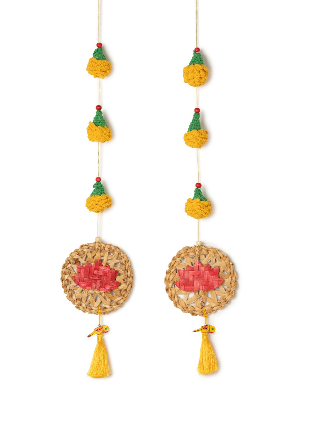 Marigold Lotus Handcrafted Banana Hanging - Set of 2