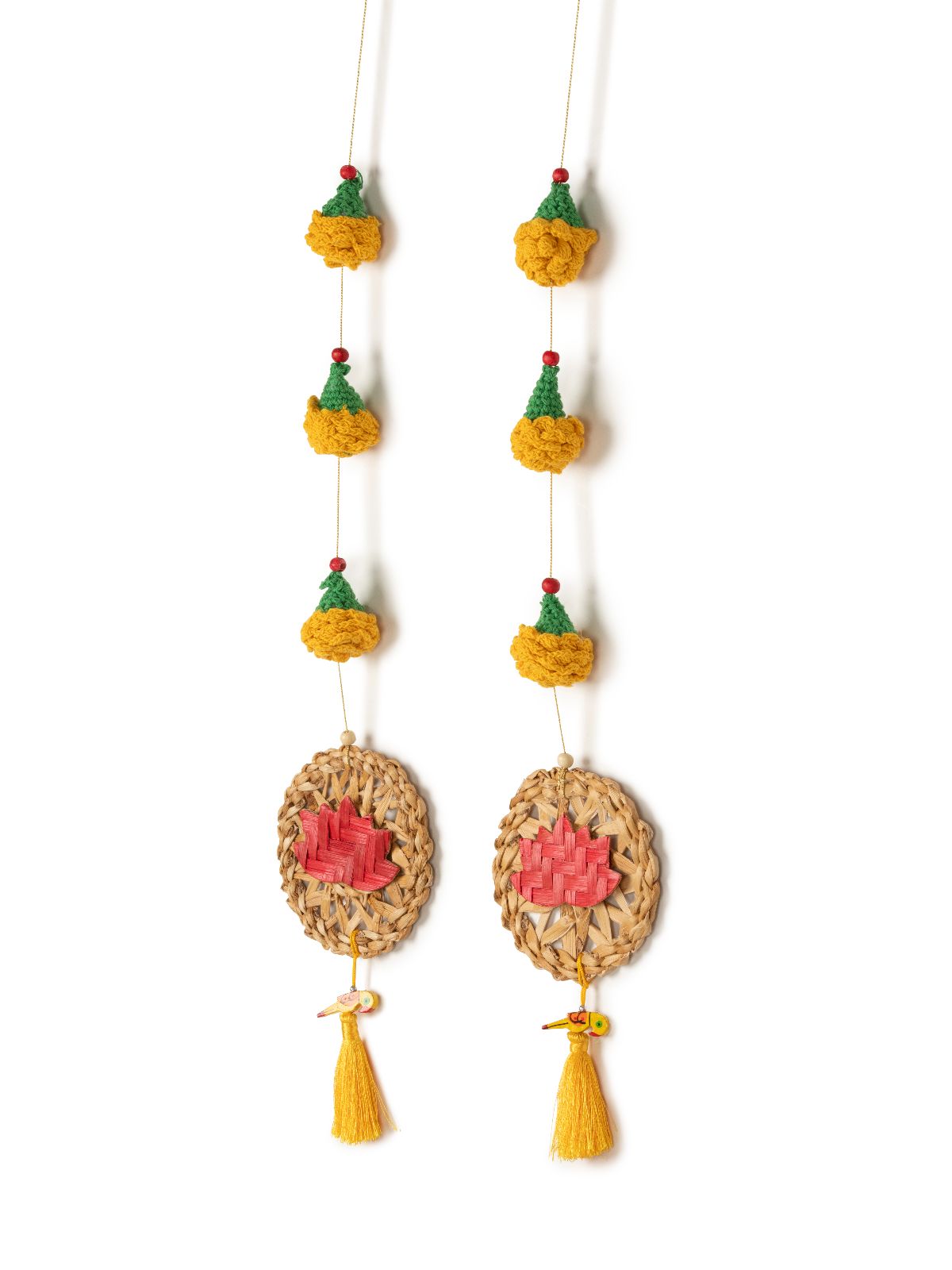 Marigold Lotus Handcrafted Banana Hanging - Set of 2