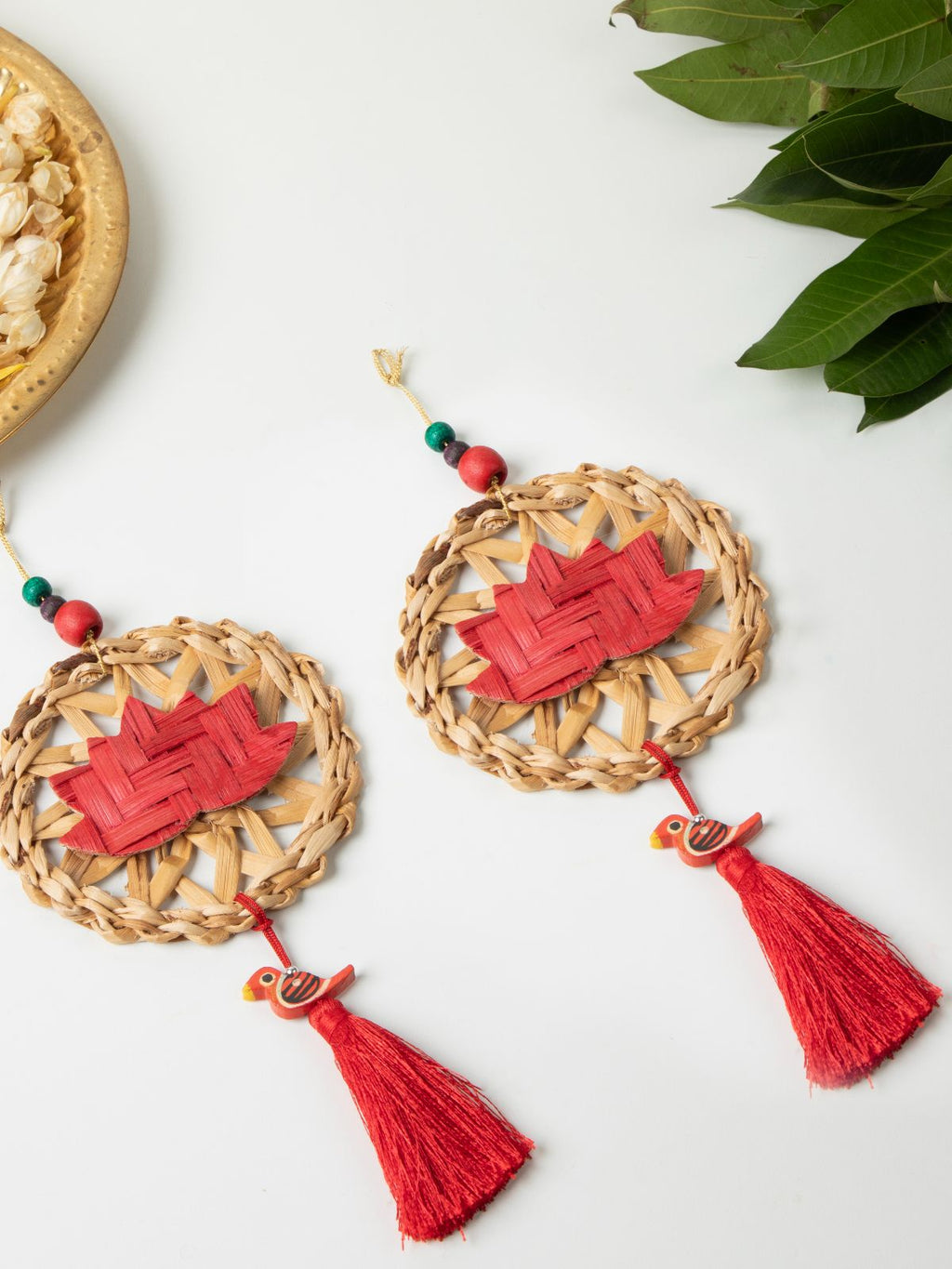 Chakra Lotus Handcrafted Banana Hanging - Set of 2