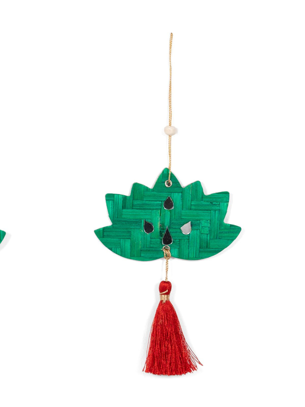 Lotus Handcrafted Bamboo Hanging - Set of 4