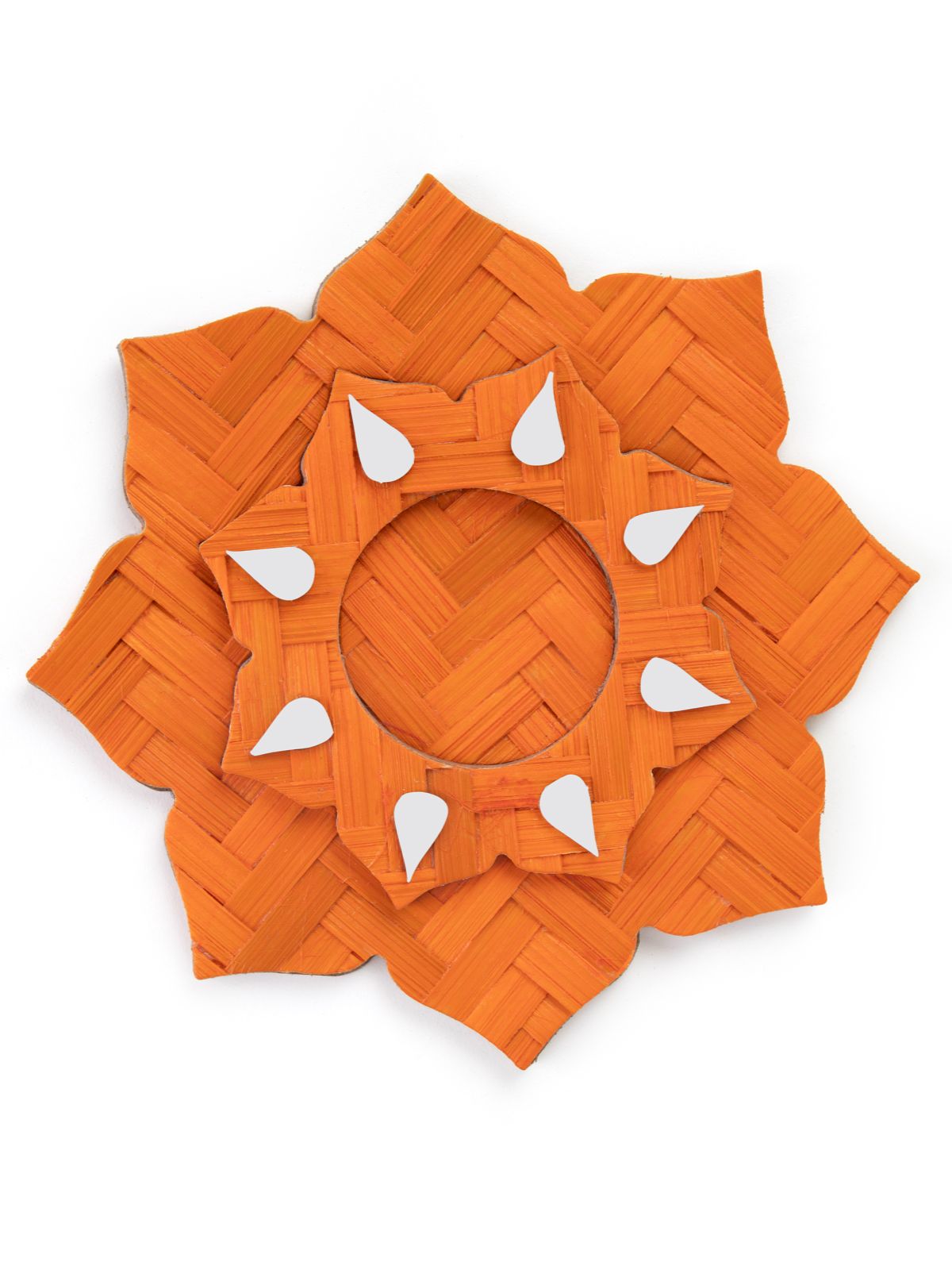 Sitara Handcrafted Bamboo Rangoli Multicolor - Set of 2