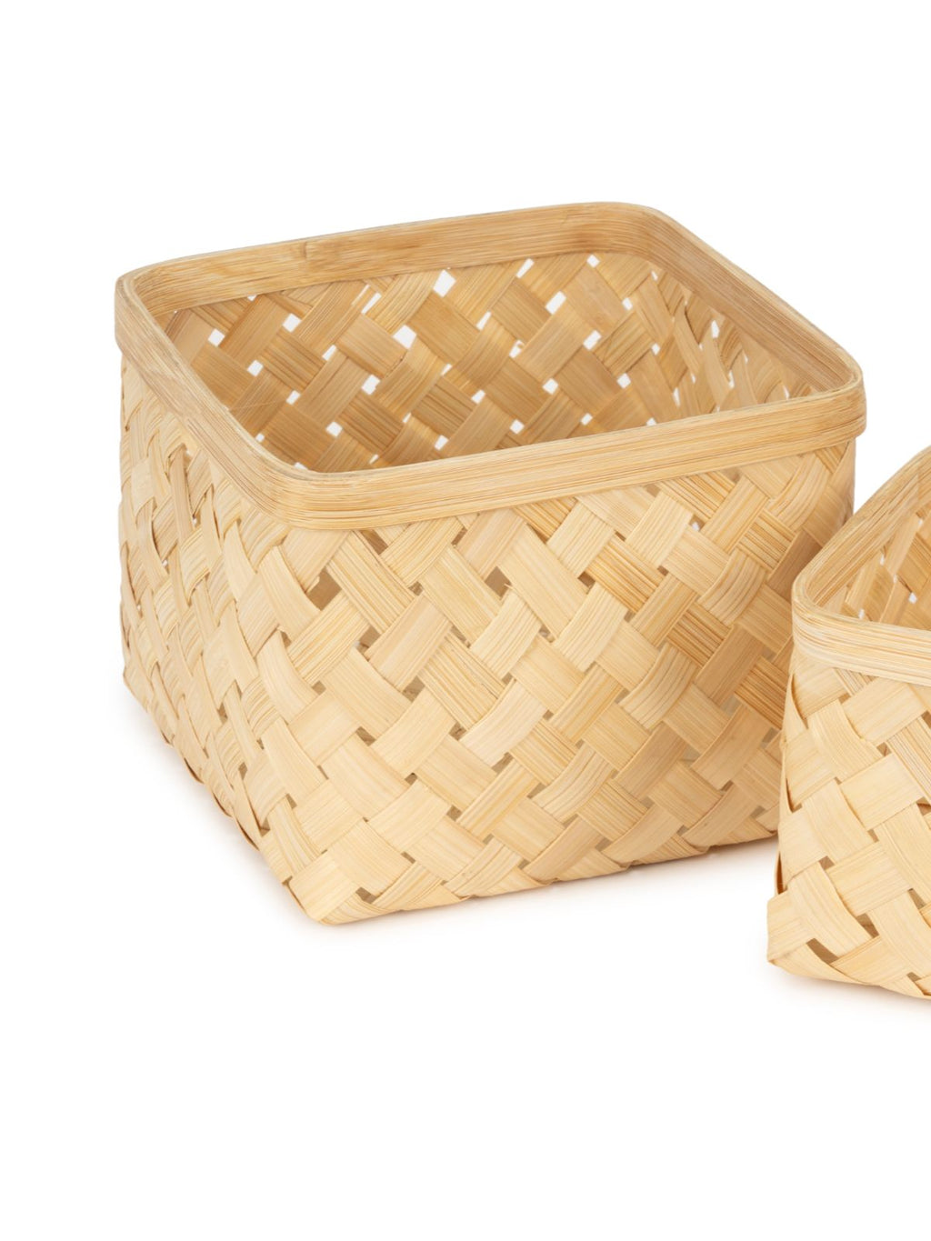 Aurea Handcrafted Bamboo Basket - Medium - Greenkraft