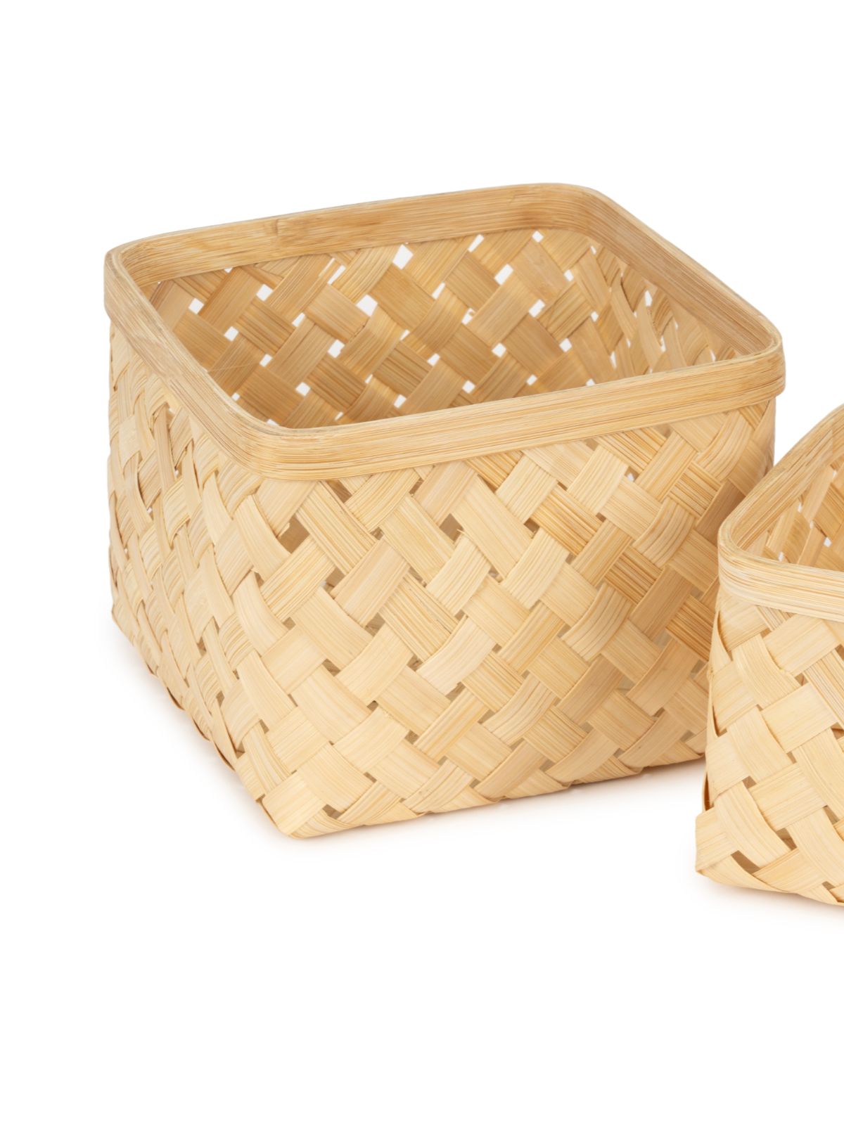 Aurea Handcrafted Bamboo Basket - Medium - Greenkraft