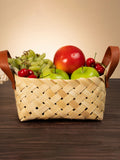 Avella Handcrafted Bamboo Basket with Handles - Large - Greenkraft