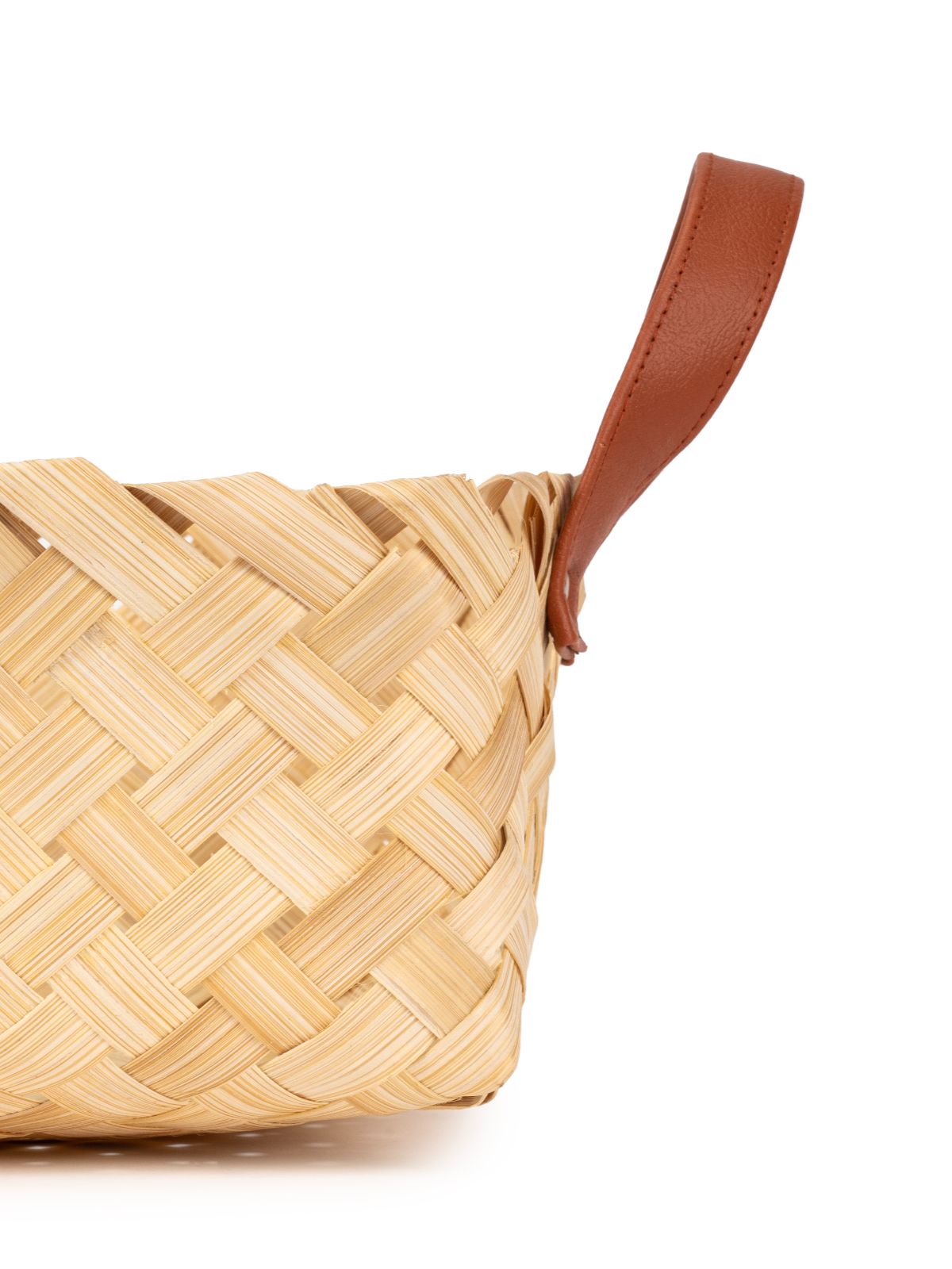 Avella Handcrafted Bamboo Basket with Handles - Large - Greenkraft