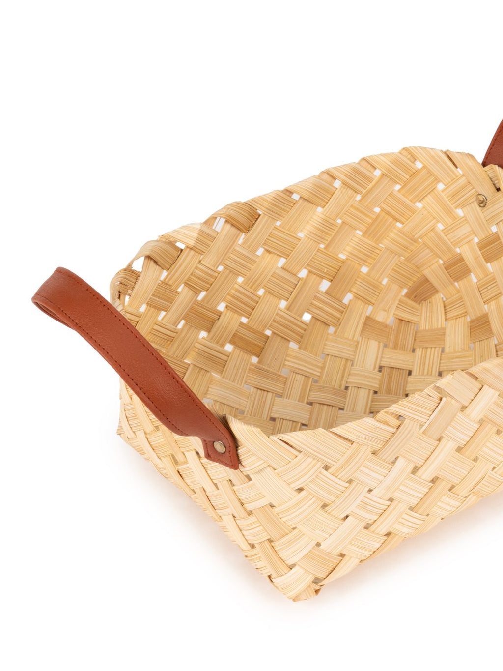 Avella Handcrafted Bamboo Basket with Handles - Large - Greenkraft