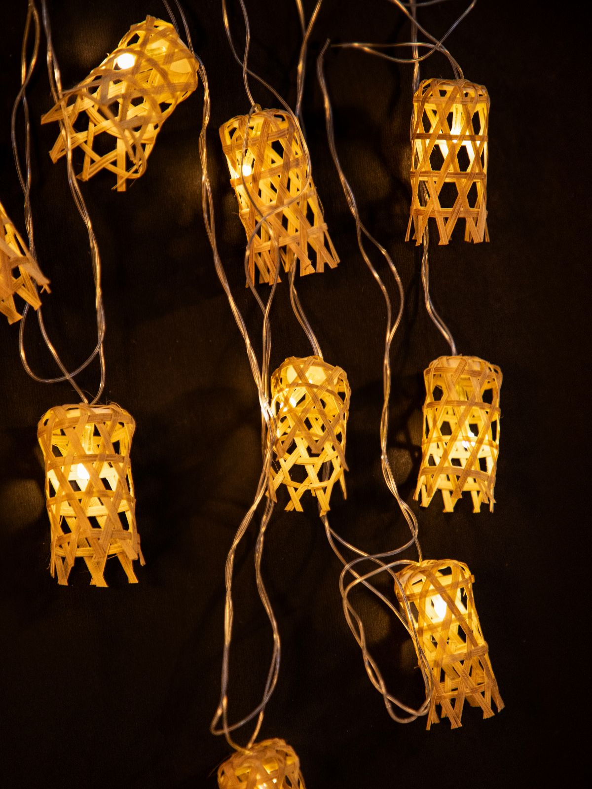 Bell Handcrafted bamboo String Light - Greenkraft