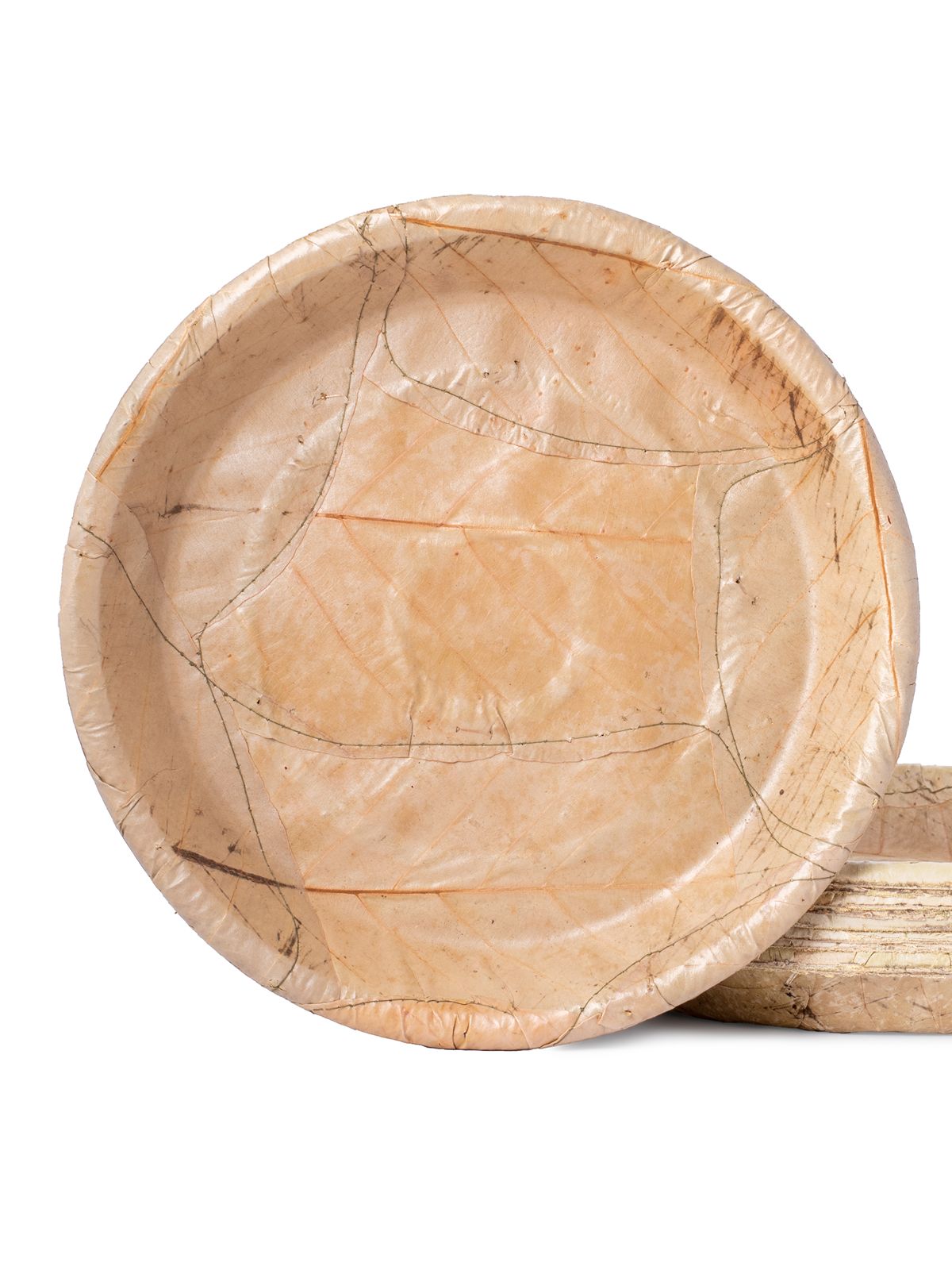 Biodegradable Multilayered Sal Leaf Round Plate - 20Pcs | 12 Inches - Greenkraft