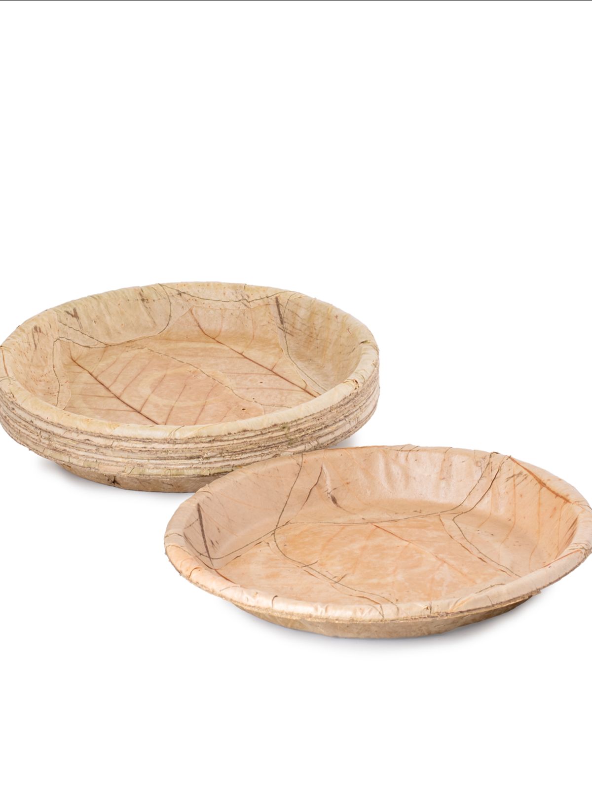 Biodegradable Multilayered Sal Leaf Round Plate - 20Pcs | 12 Inches - Greenkraft