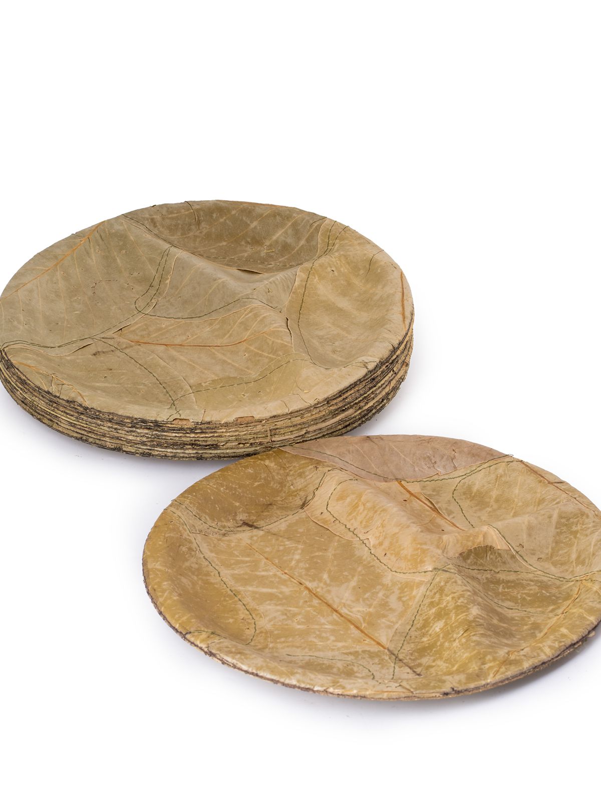 Biodegradable Multilayered Sal Leaf Round Plate - 20pcs | 8 Inches - Greenkraft