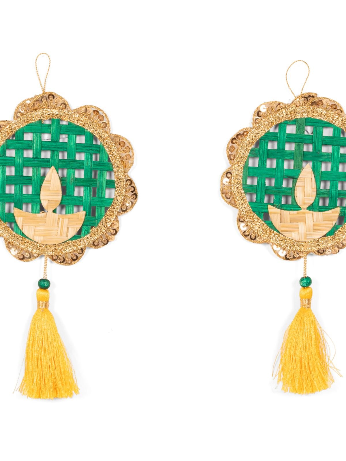 Deepak Handcrafted Bamboo Hanging - Set of 2 - Greenkraft
