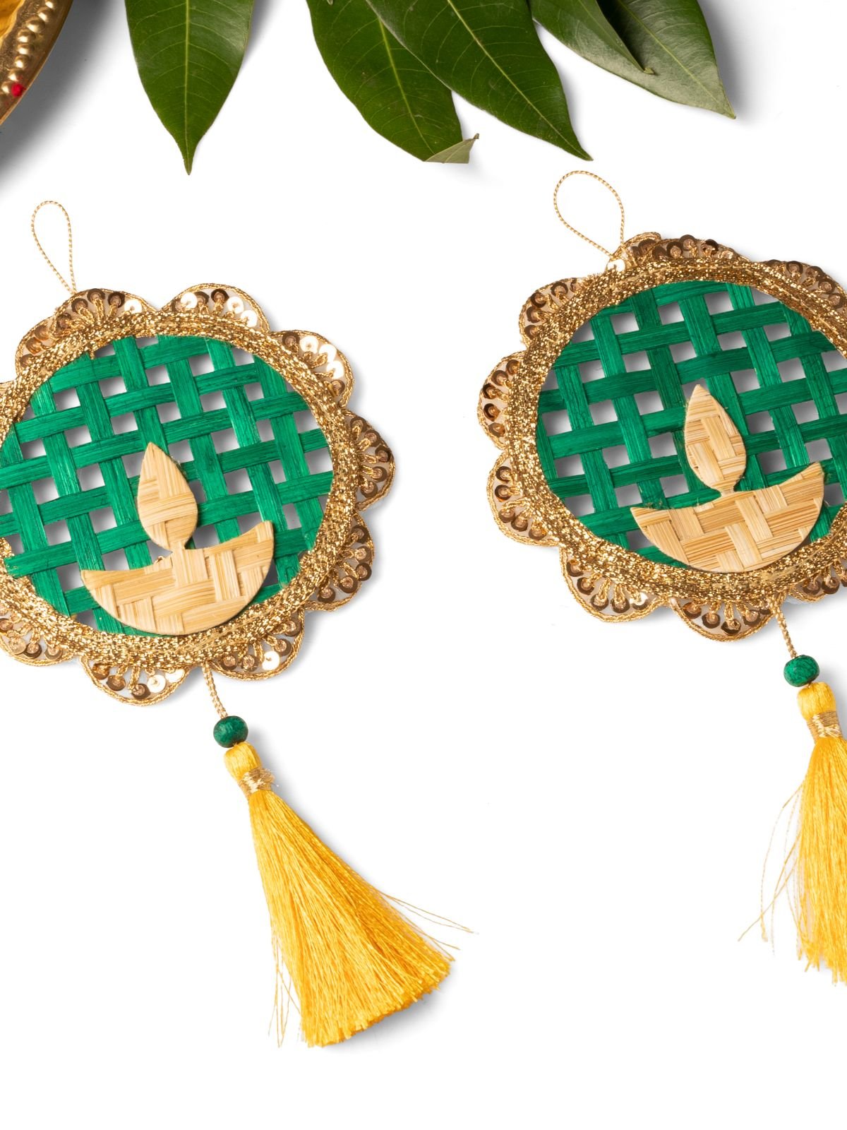 Deepak Handcrafted Bamboo Hanging - Set of 2 - Greenkraft