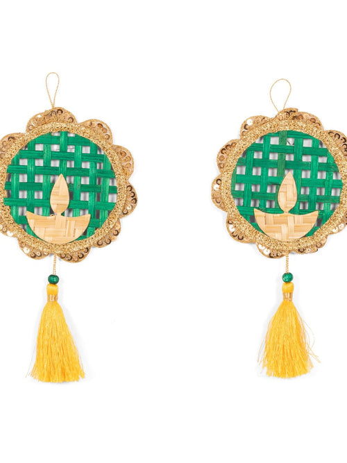 Deepak Handcrafted Bamboo Hanging - Set of 2 - Greenkraft