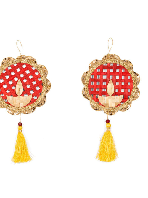 Deepak Handcrafted Bamboo Hanging - Set of 2 - Greenkraft
