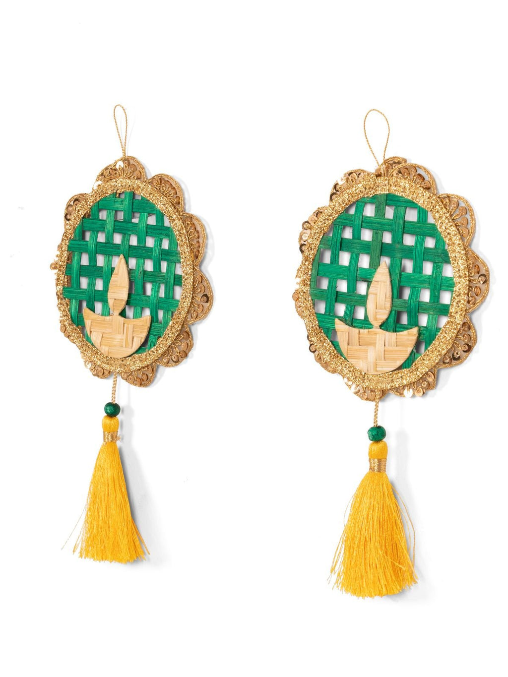 Deepak Handcrafted Bamboo Hanging - Set of 2 - Greenkraft