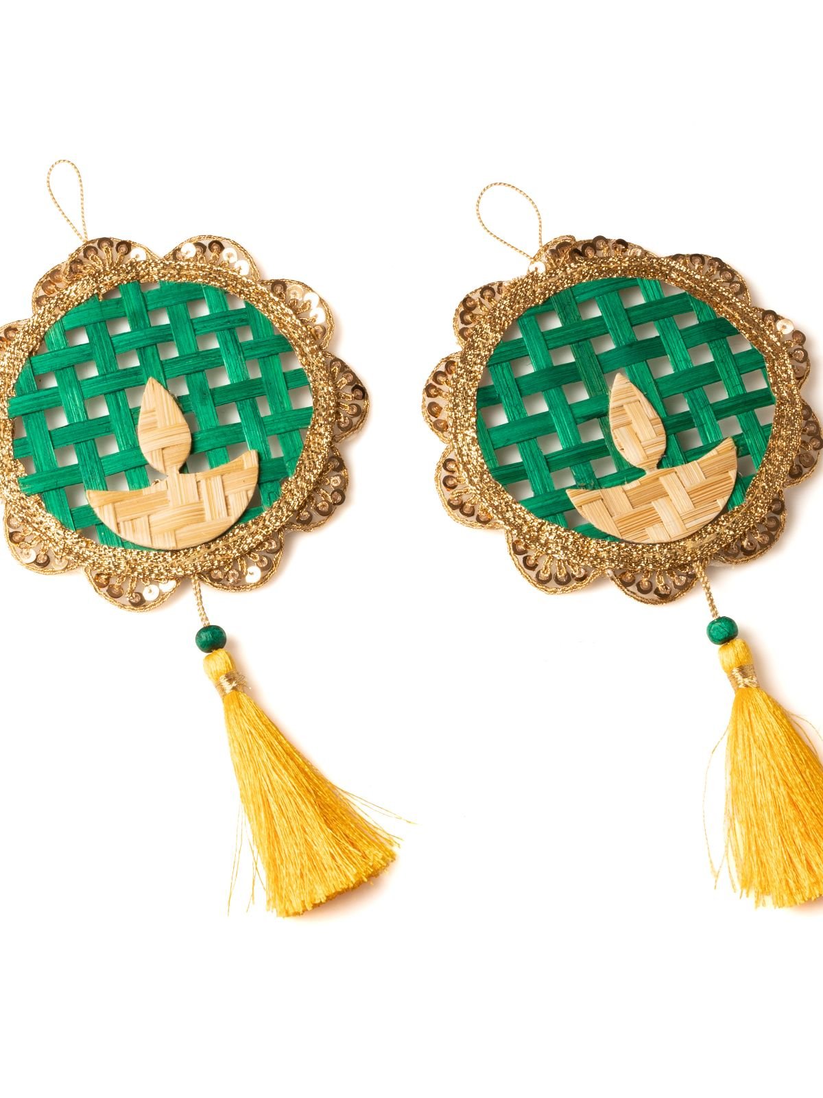 Deepak Handcrafted Bamboo Hanging - Set of 2 - Greenkraft