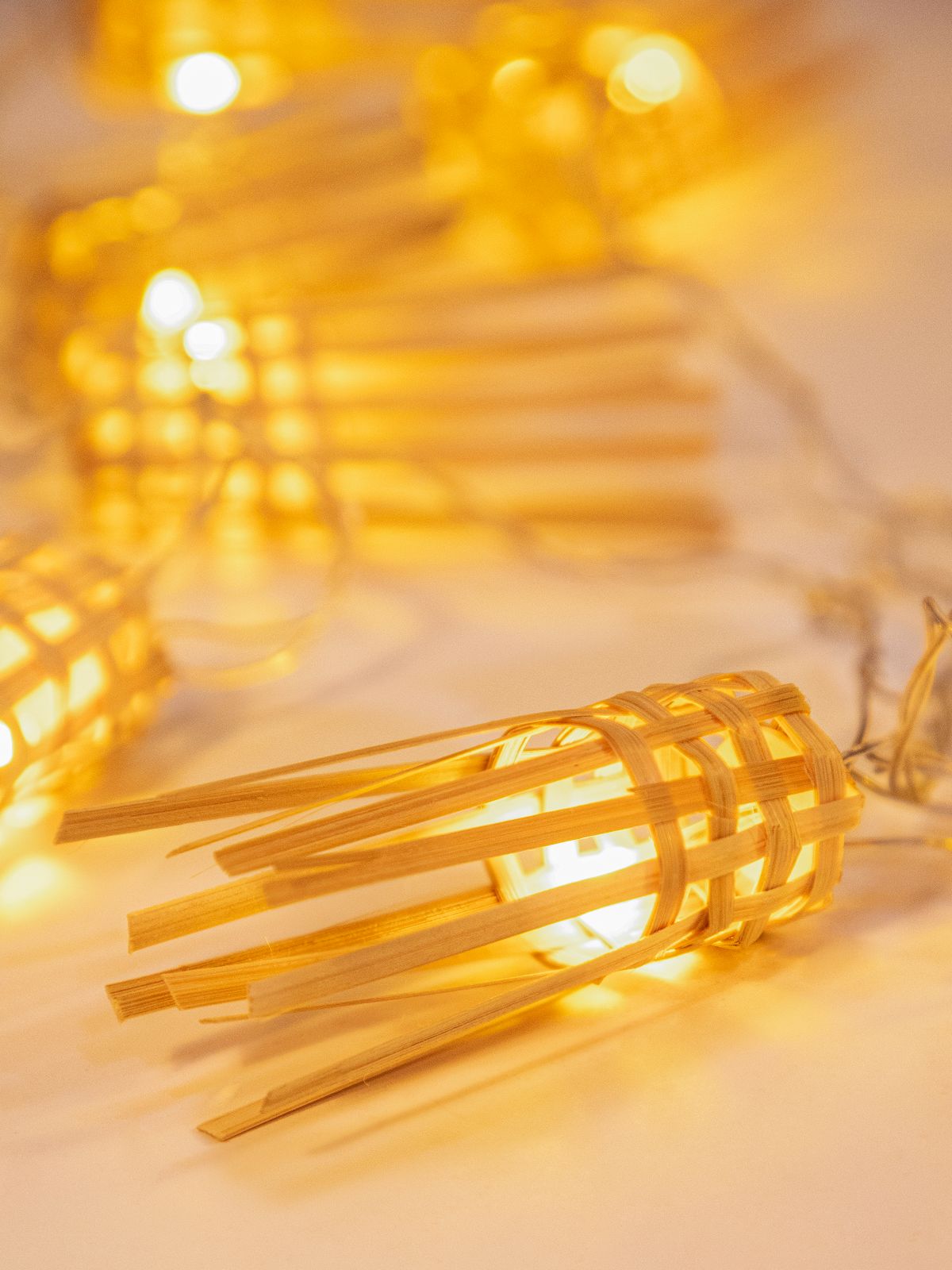 Frill Handcrafted bamboo String Light - Greenkraft