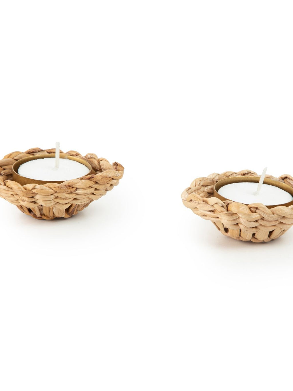 Jali Diya Handcrafted BananaTea Light Holder - Set of 5 - Greenkraft