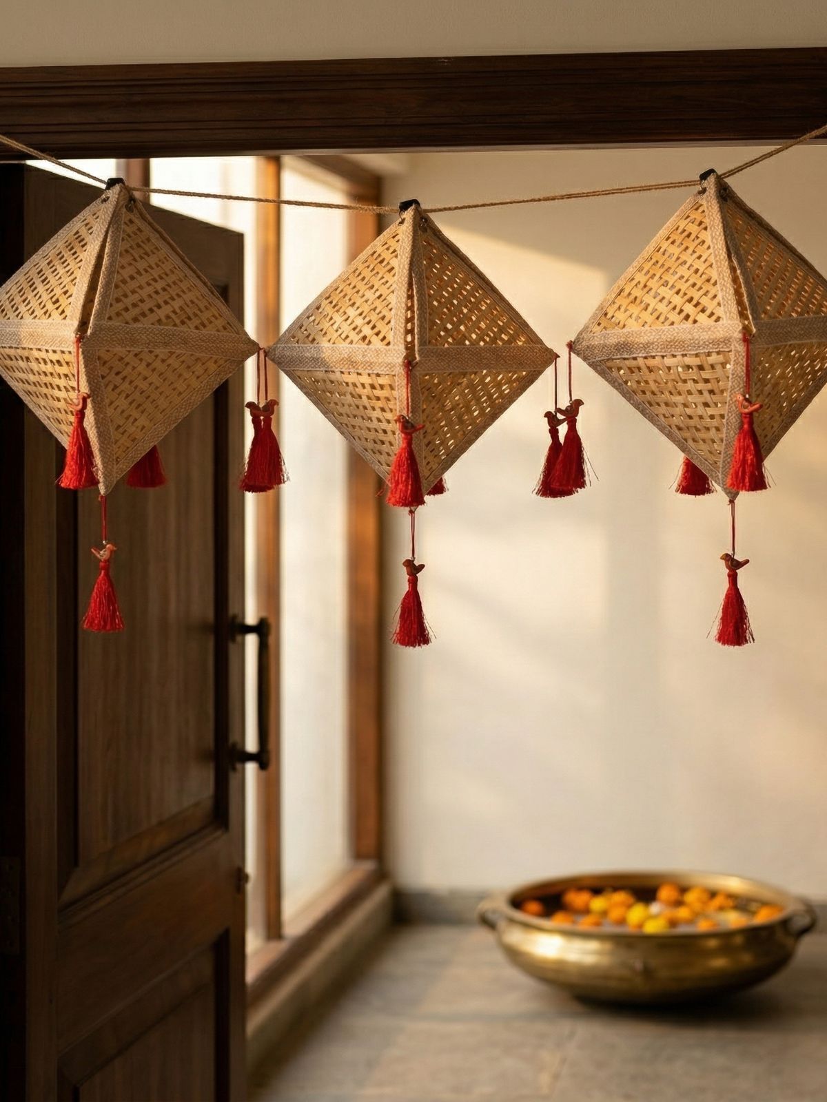 Jhoomar Handcrafted Bamboo Lantern - Greenkraft