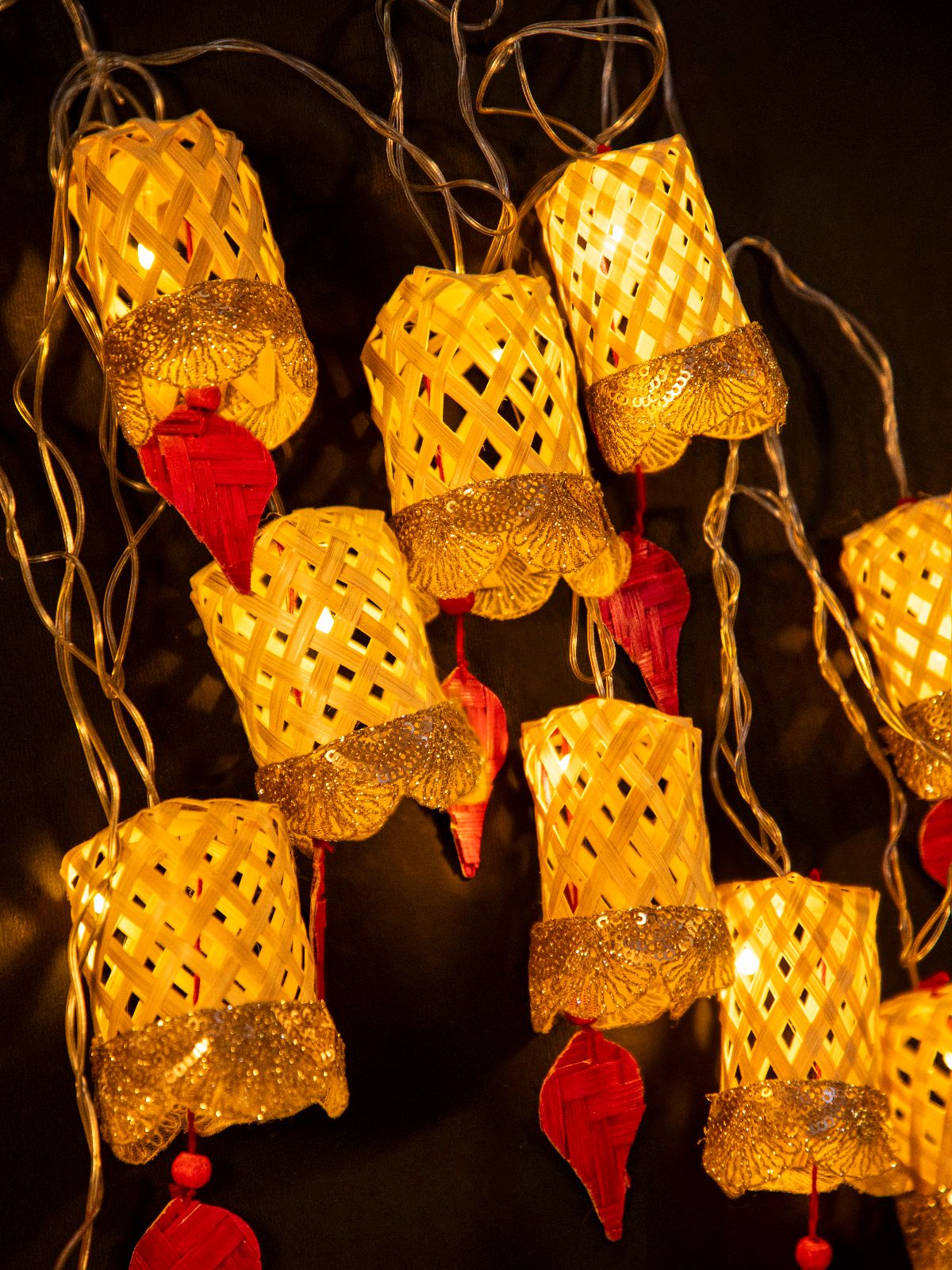 Jyoti Handcrafted Bamboo String light - Greenkraft
