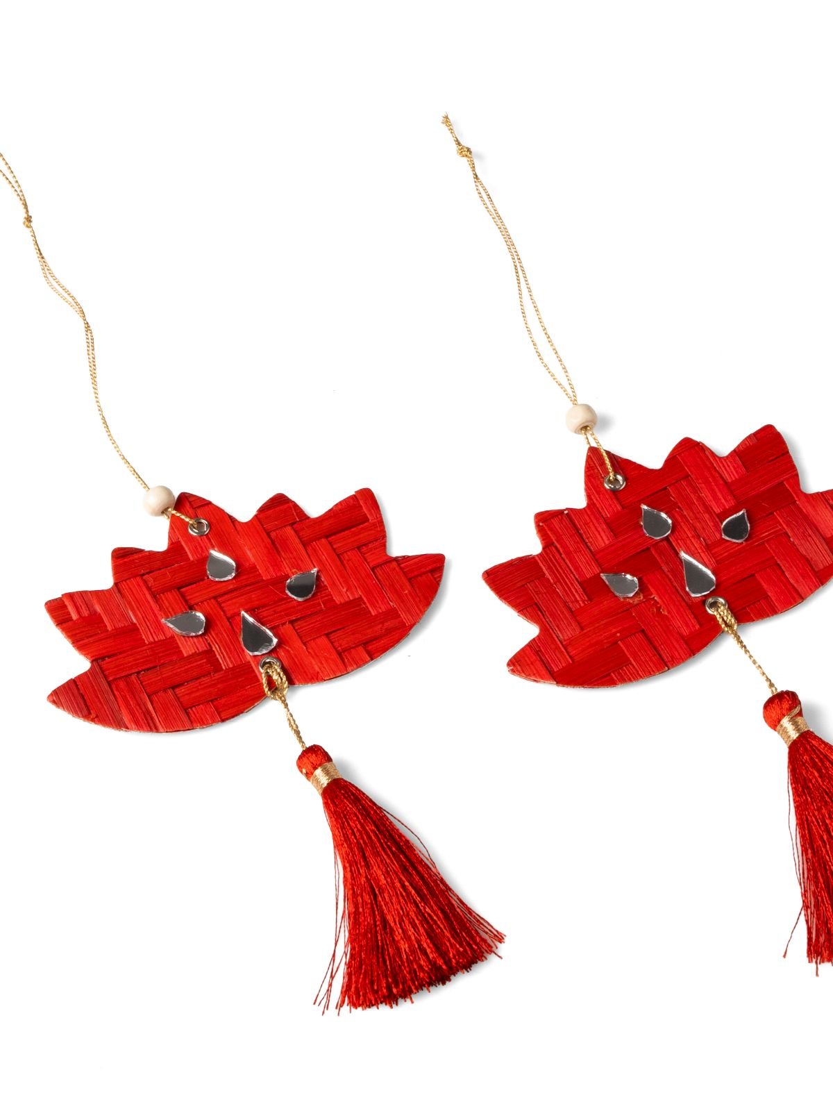 Lotus Handcrafted Bamboo Hanging - Set of 4 - Greenkraft