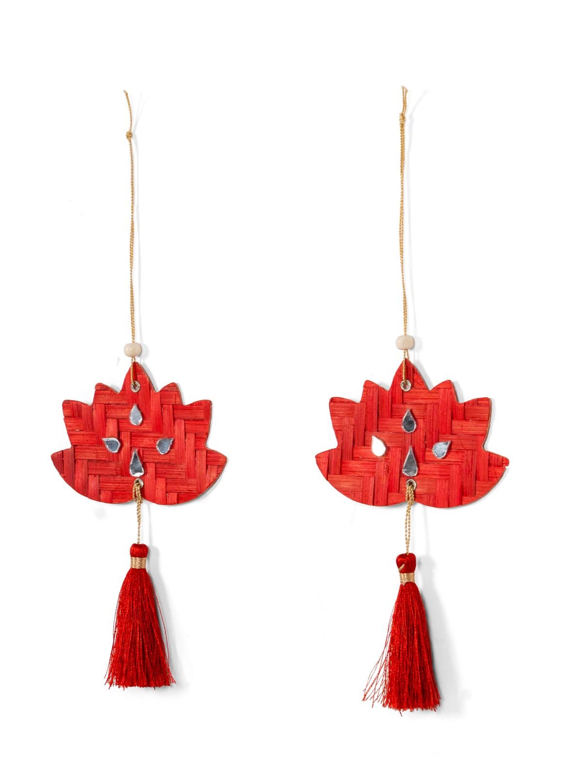 Lotus Handcrafted Bamboo Hanging - Set of 4 - Greenkraft