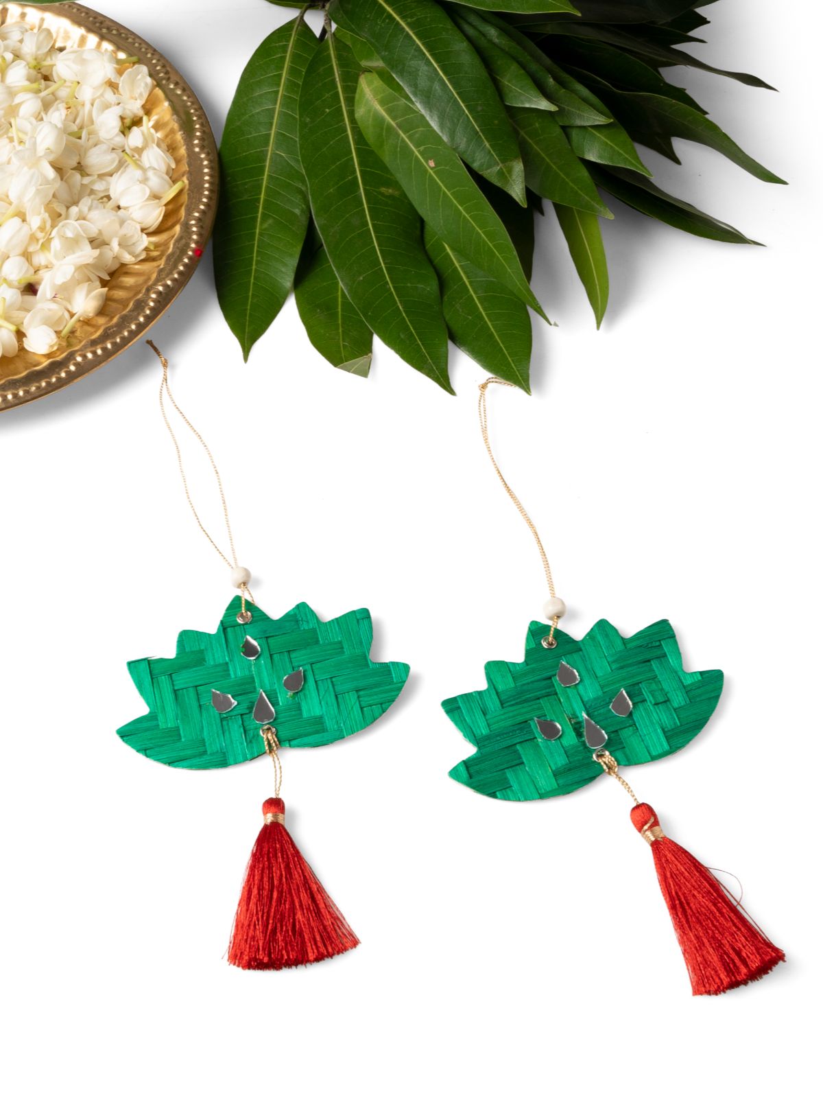 Lotus Handcrafted Bamboo Hanging - Set of 4 - Greenkraft