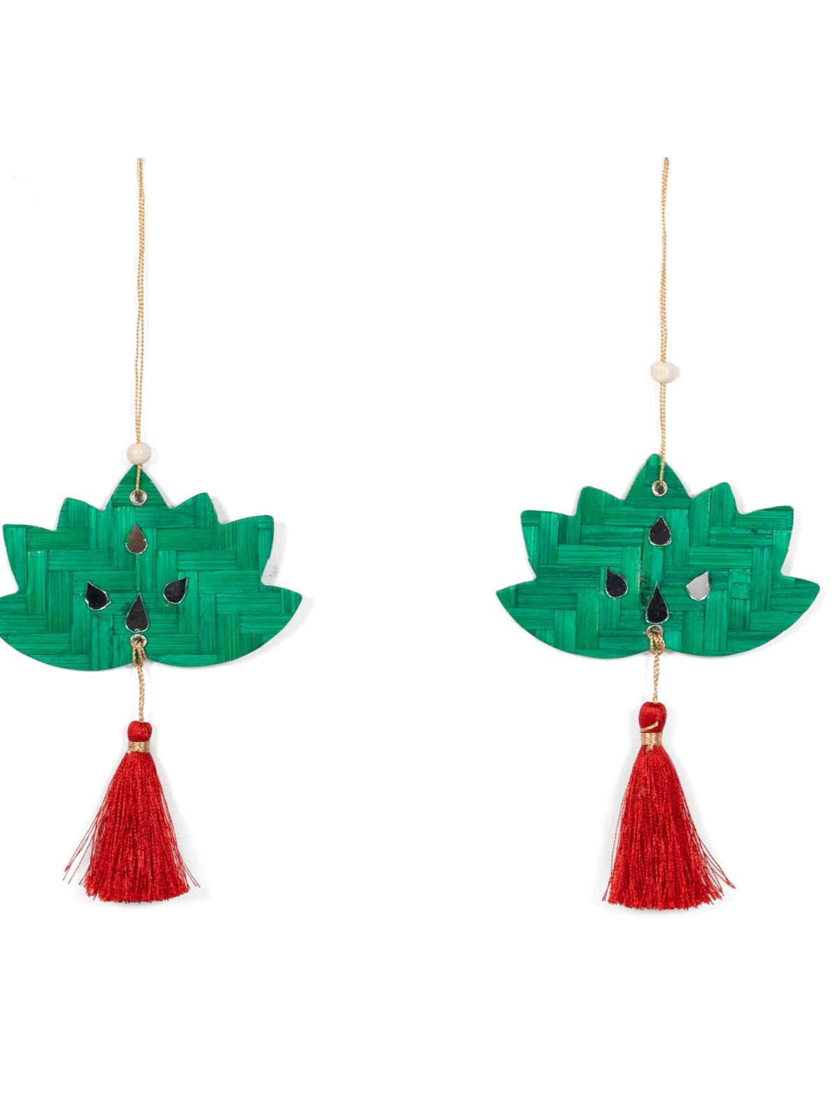 Lotus Handcrafted Bamboo Hanging - Set of 4 - Greenkraft