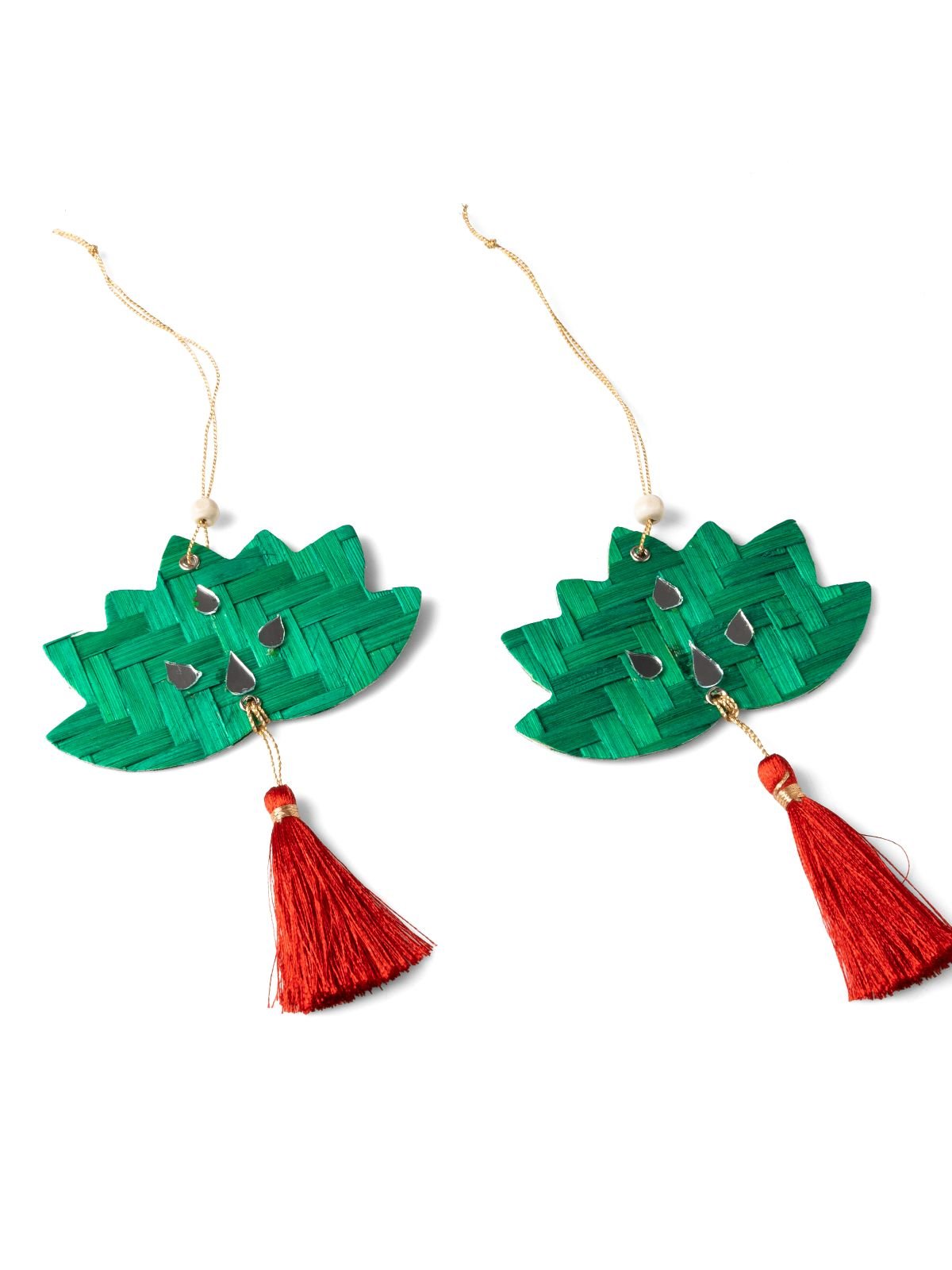 Lotus Handcrafted Bamboo Hanging - Set of 4 - Greenkraft