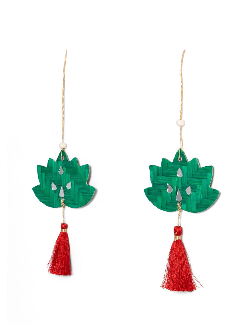Lotus Handcrafted Bamboo Hanging - Set of 4 - Greenkraft