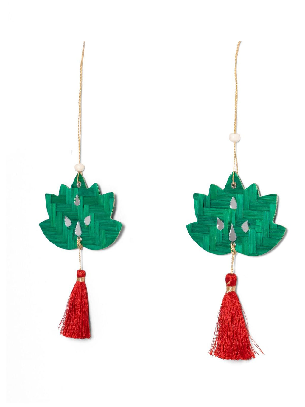 Lotus Handcrafted Bamboo Hanging - Set of 4 - Greenkraft