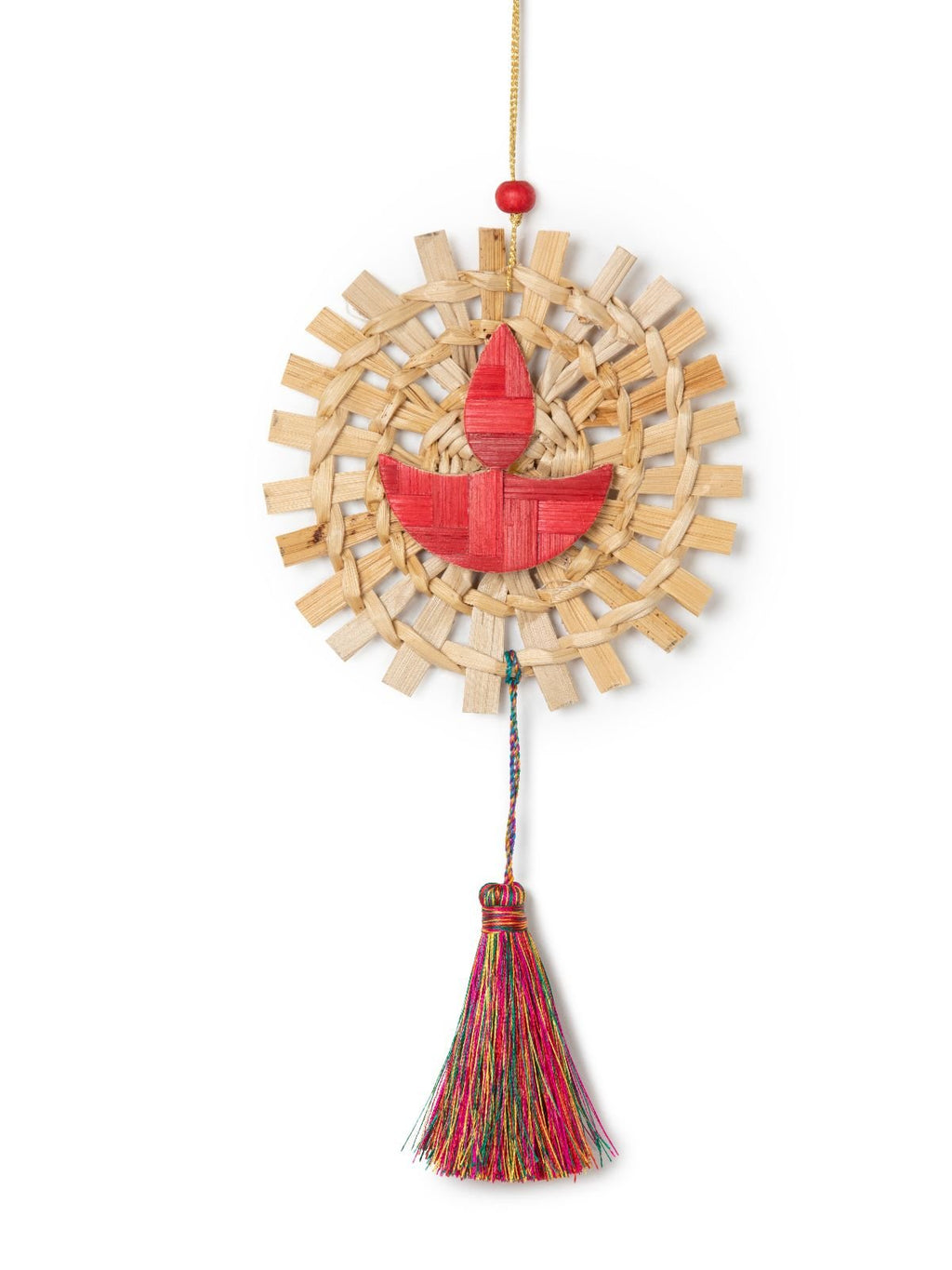 Mandala Diya Handcrafted Bamboo Hanging - Set of 2 - Greenkraft