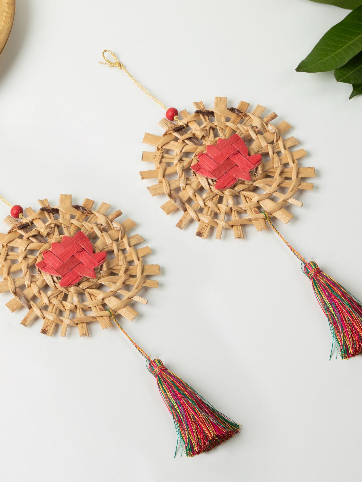 Mandala Lotus Handcrafted Banana Hanging - Set of 2 - Greenkraft