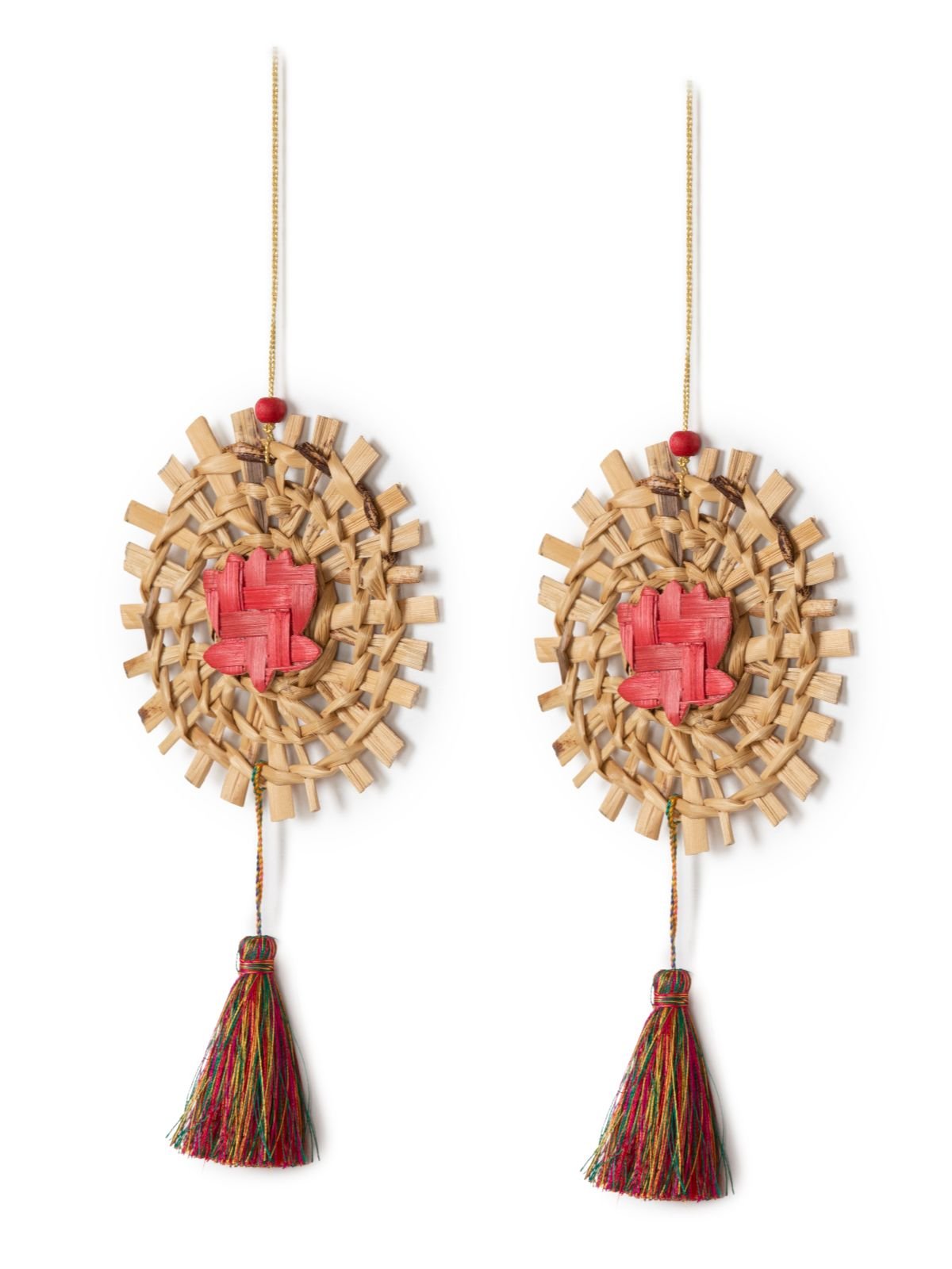 Mandala Lotus Handcrafted Banana Hanging - Set of 2 - Greenkraft