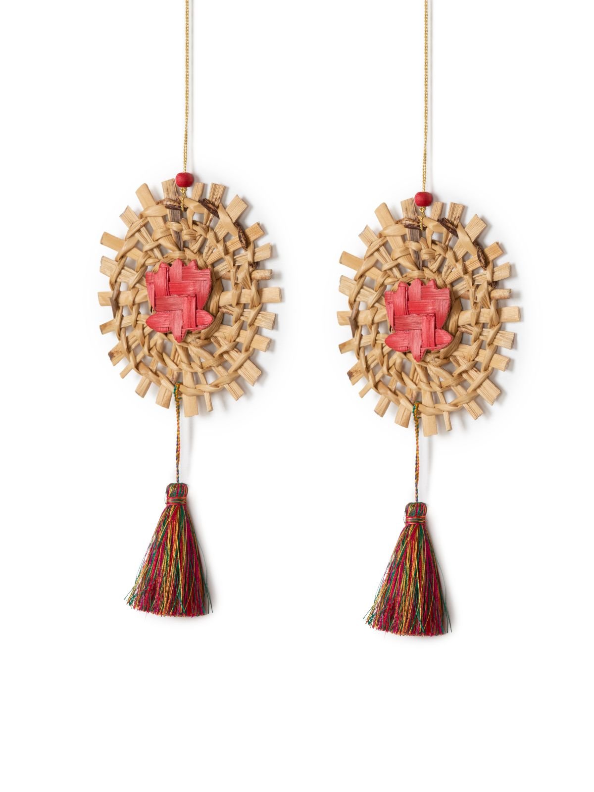 Mandala Lotus Handcrafted Banana Hanging - Set of 2 - Greenkraft