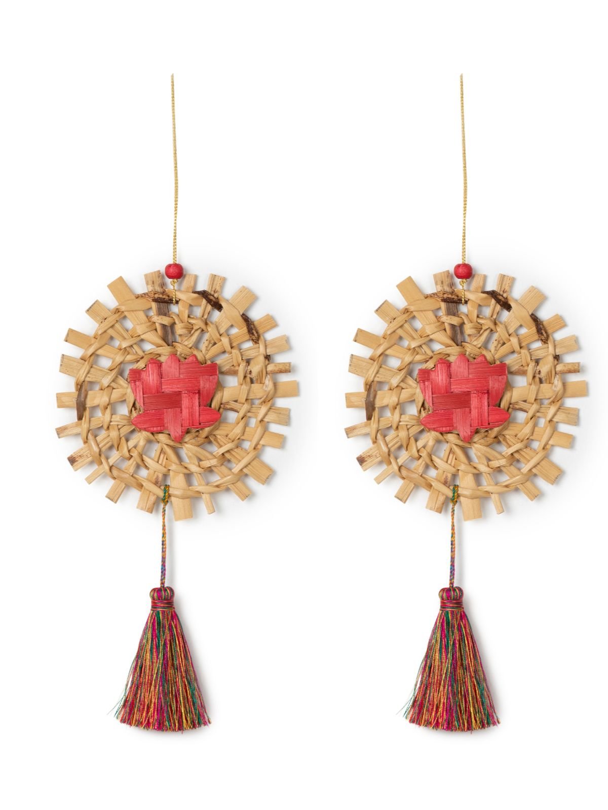 Mandala Lotus Handcrafted Banana Hanging - Set of 2 - Greenkraft
