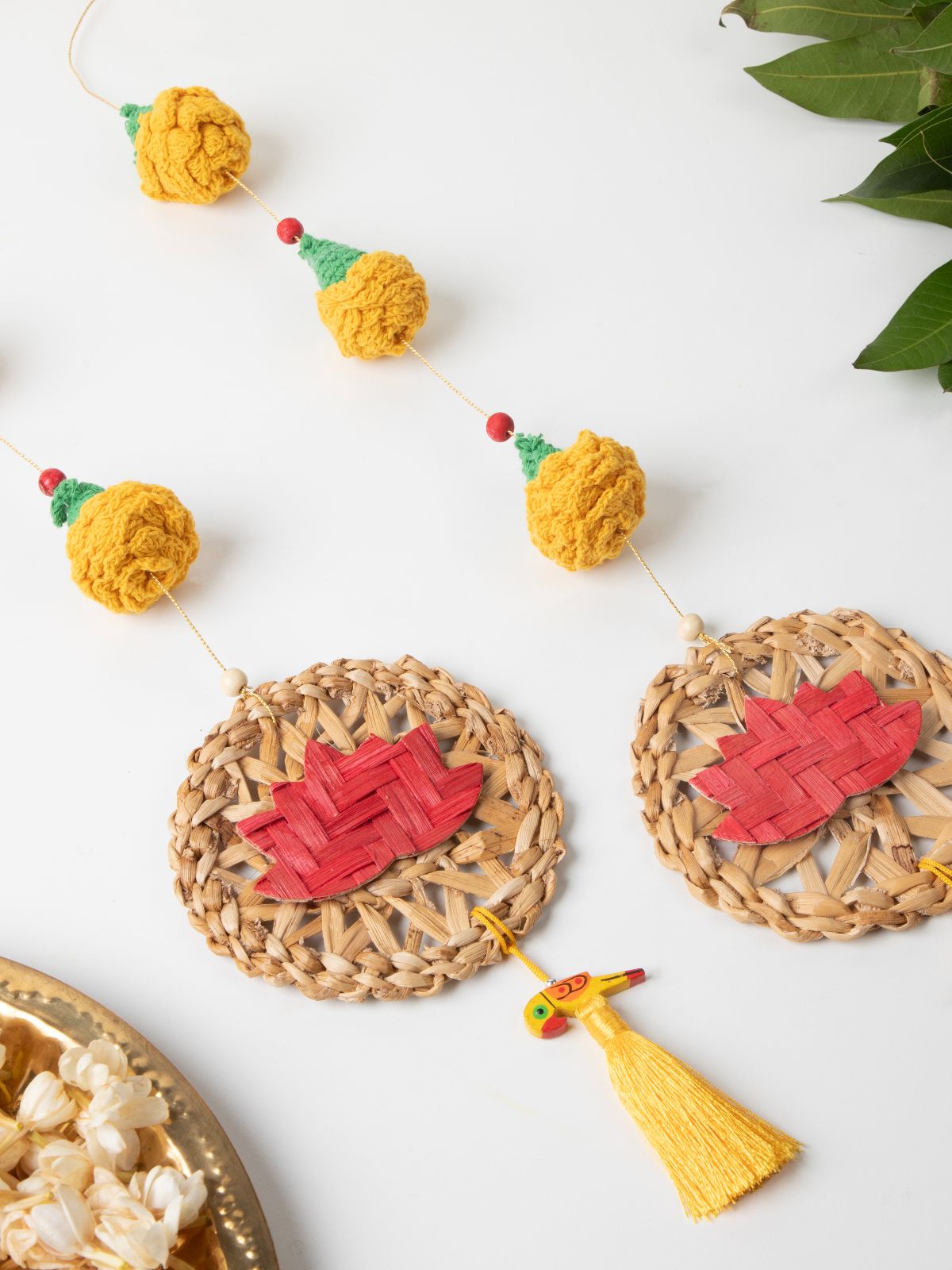 Marigold Lotus Handcrafted Banana Hanging - Set of 2 - Greenkraft