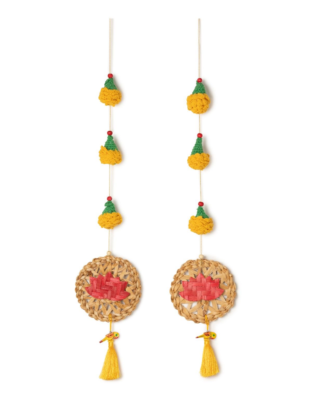 Marigold Lotus Handcrafted Banana Hanging - Set of 2 - Greenkraft