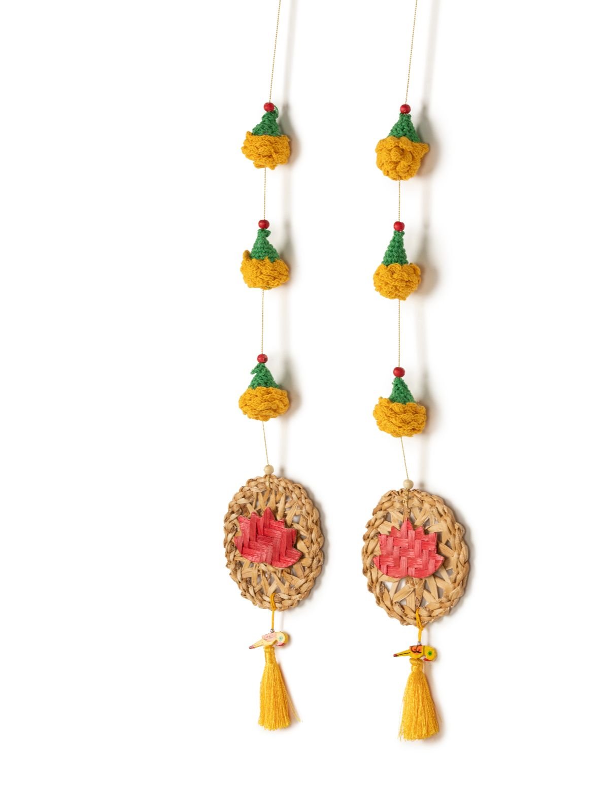 Marigold Lotus Handcrafted Banana Hanging - Set of 2 - Greenkraft