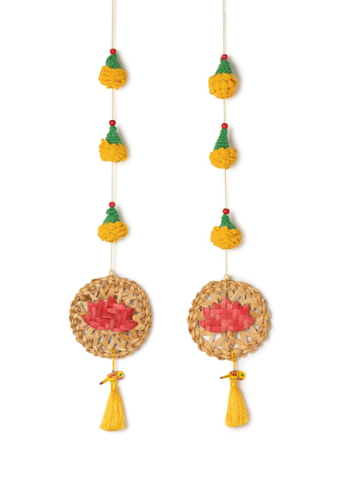 Marigold Lotus Handcrafted Banana Hanging - Set of 2 - Greenkraft